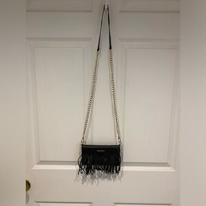 Rebecca Minkoff Fringe Trim Leather Crossbody